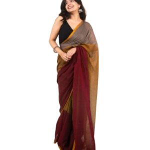 Women's Pure Mul Cotton Multicolour Rainbow Handloom Saree, Lightweight Bengal Tant Tangail Traditional Saree, Soft Cotton Ethnic Wear (Without Blouse Piece)