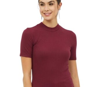 Solid Knitted Elastic Women T-Shirts Summer O-Neck Short-Sleeved Casual All Match Female Pulls Outwear Tops Tees
