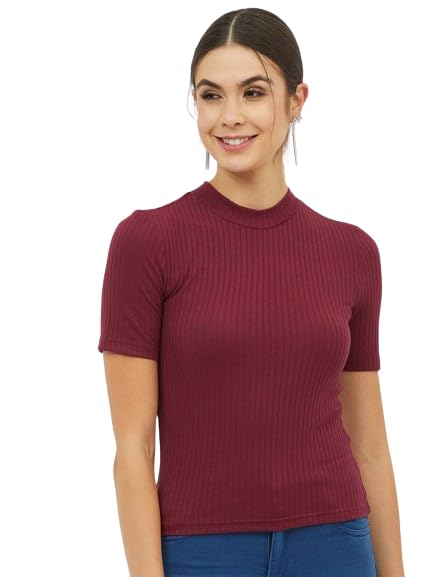 Solid Knitted Elastic Women T-Shirts Summer O-Neck Short-Sleeved Casual All Match Female Pulls Outwear Tops Tees