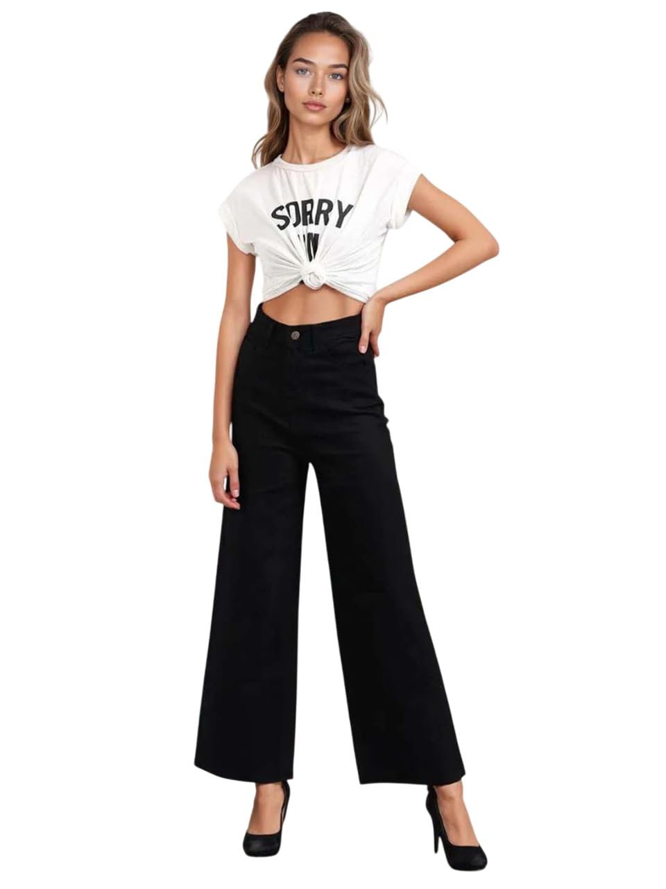 KOTTY Women’s High Waist Denim Jeans | Straight, Relaxed & Wide Leg Fit | Light Blue, Dark Blue & Black | Casual Regular Length Fashion Wear - Image 4
