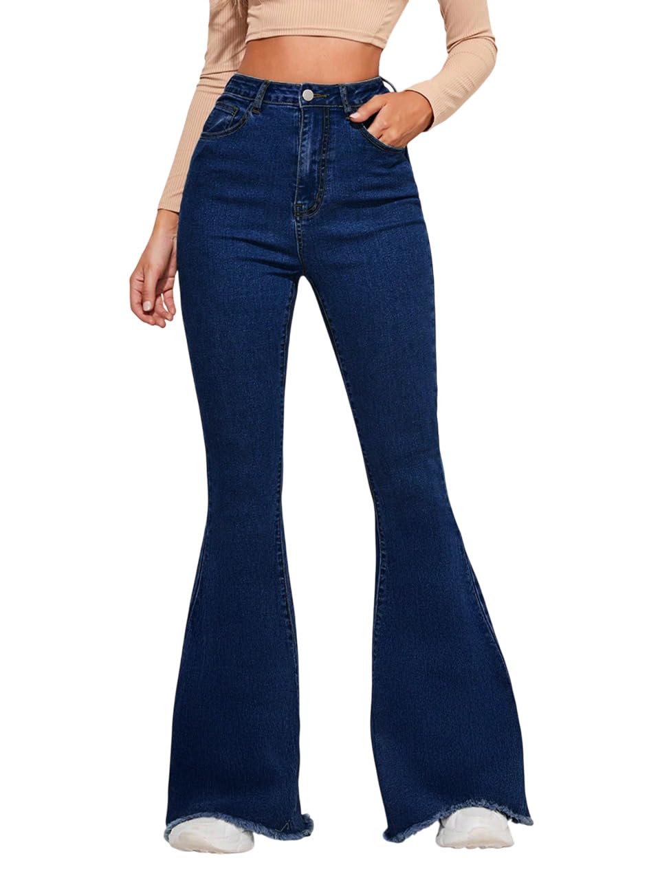 KOTTY Women's High Waist Flared Fit Stretchable Denim Jeans for Casual - Image 5
