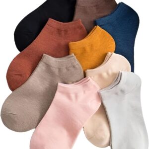 Girls Ankle Length Cotton Socks With Colourful Cute Colours Also for Women Low Cut Ankle socks Combo (Cotton blend) Pack of 5 (Colors May Vary)