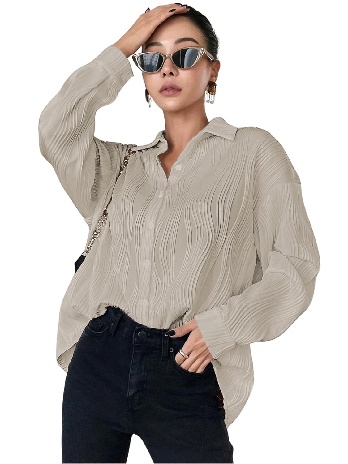 Leriya Fashion Oversized Shirt for Women | Shirt for Women Stylish Western | Long Shirt for Women - Image 5