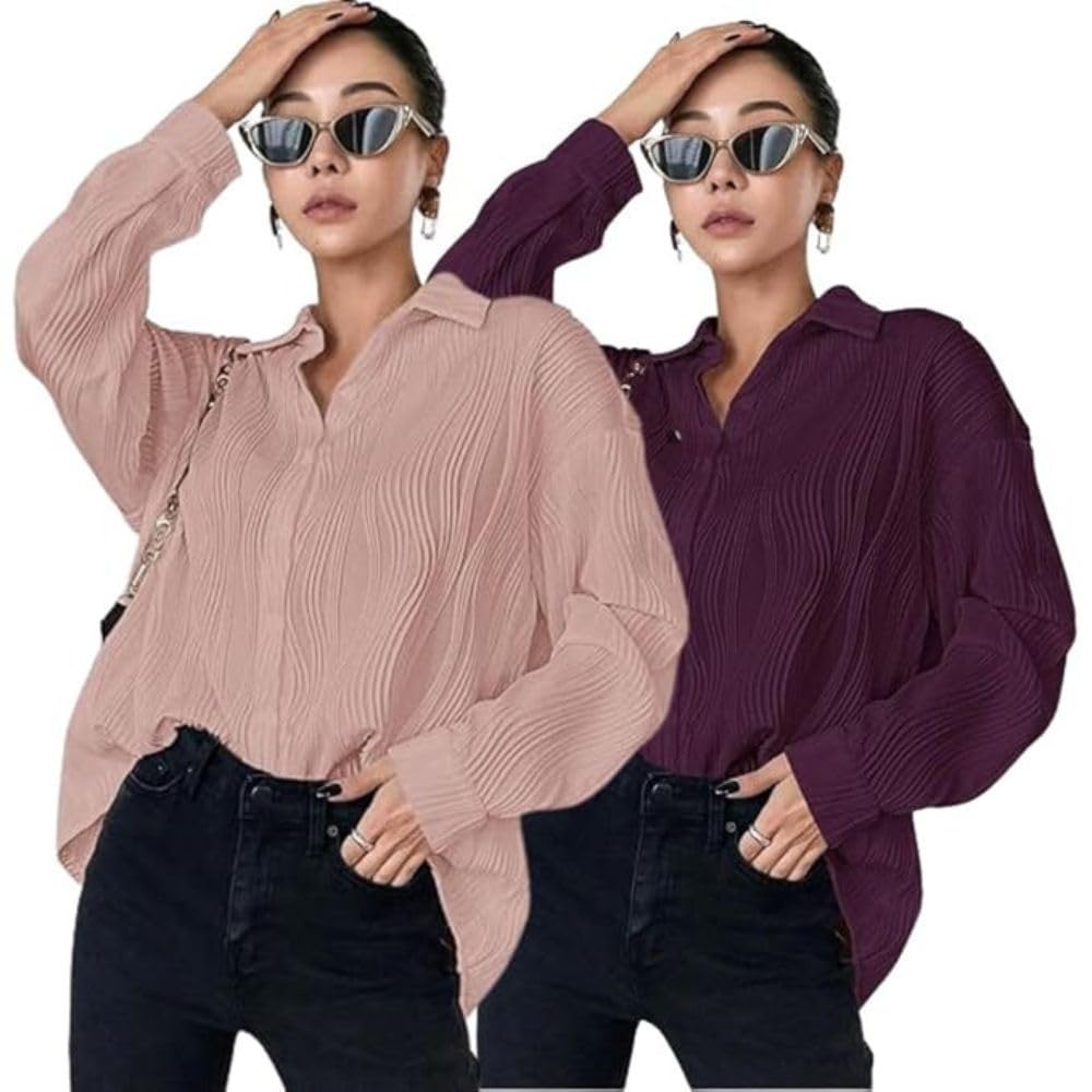 Leriya Fashion Oversized Shirt for Women | Shirt for Women Stylish Western | Long Shirt for Women - Image 10