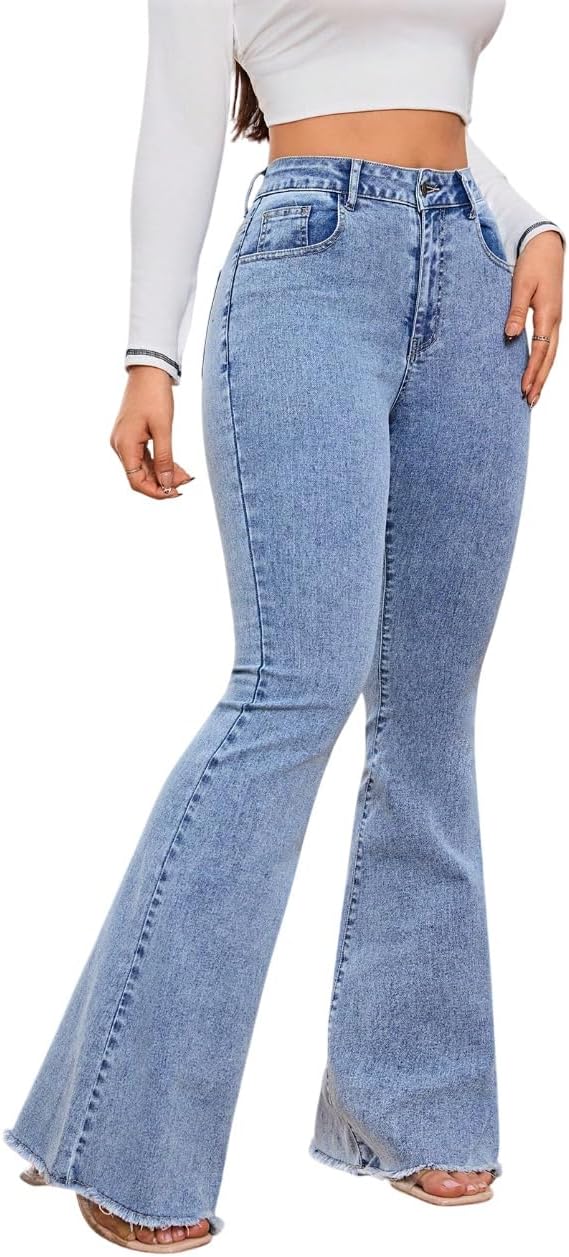 KOTTY Women's High Waist Flared Fit Stretchable Denim Jeans for Casual - Image 6