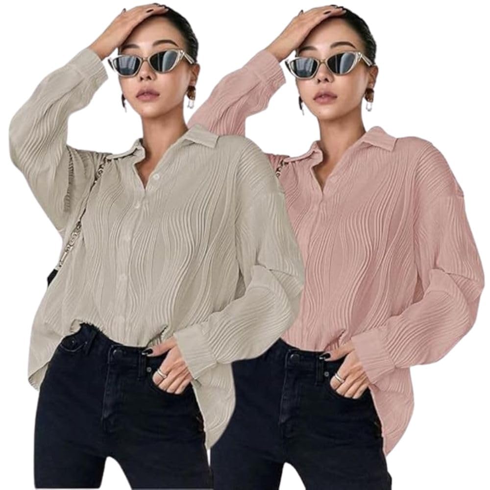 Leriya Fashion Oversized Shirt for Women | Shirt for Women Stylish Western | Long Shirt for Women - Image 7