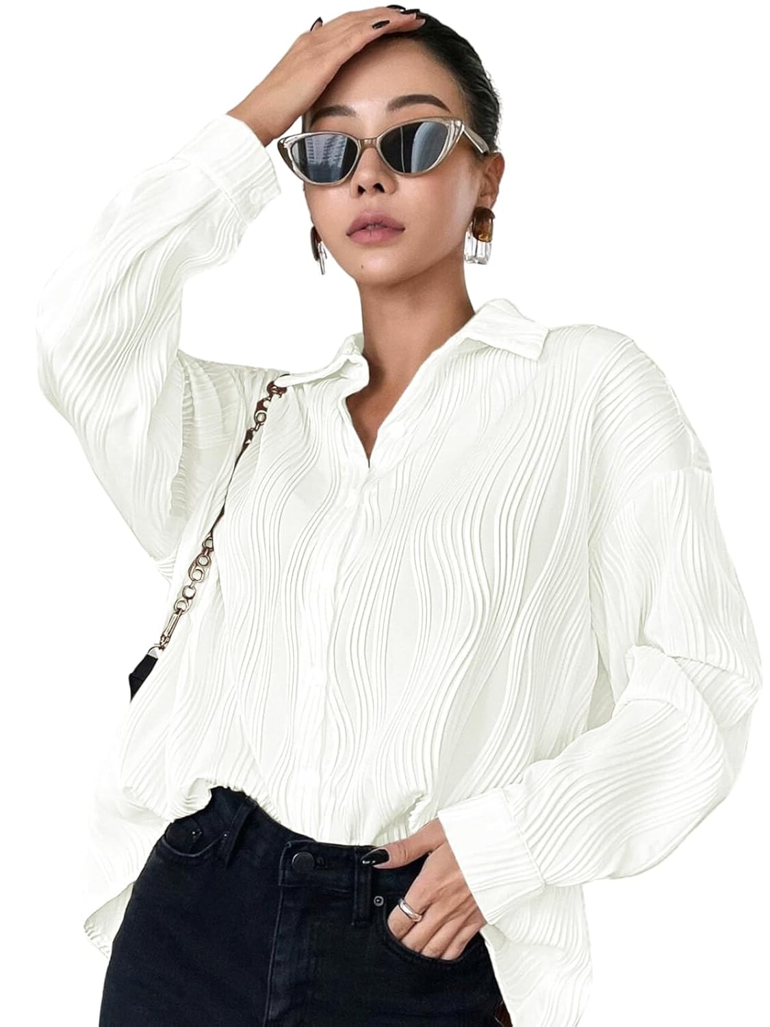 Leriya Fashion Oversized Shirt for Women | Shirt for Women Stylish Western | Long Shirt for Women - Image 4