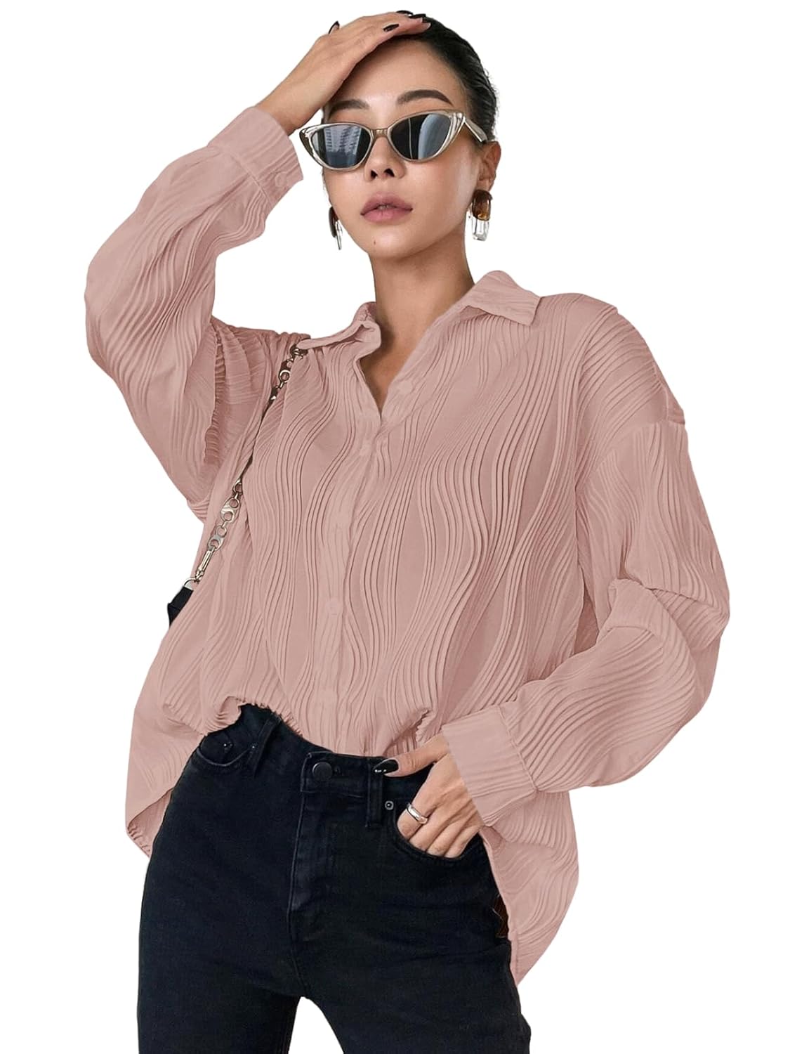 Leriya Fashion Oversized Shirt for Women | Shirt for Women Stylish Western | Long Shirt for Women - Image 3