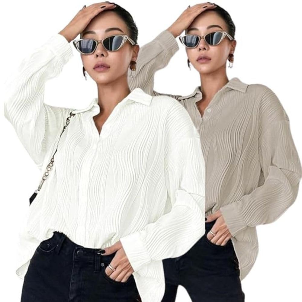 Leriya Fashion Oversized Shirt for Women | Shirt for Women Stylish Western | Long Shirt for Women - Image 2