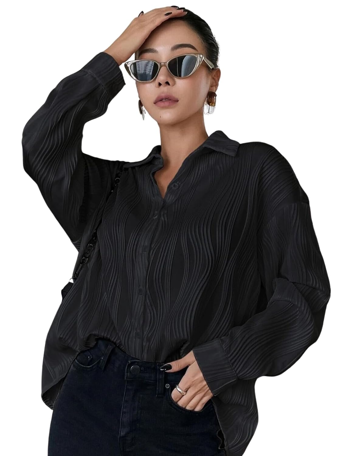 Leriya Fashion Oversized Shirt for Women | Shirt for Women Stylish Western | Long Shirt for Women - Image 8