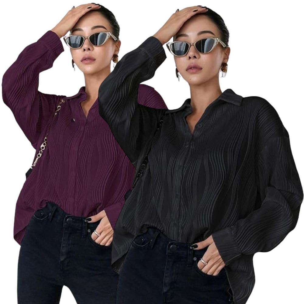 Leriya Fashion Oversized Shirt for Women | Shirt for Women Stylish Western | Long Shirt for Women - Image 6