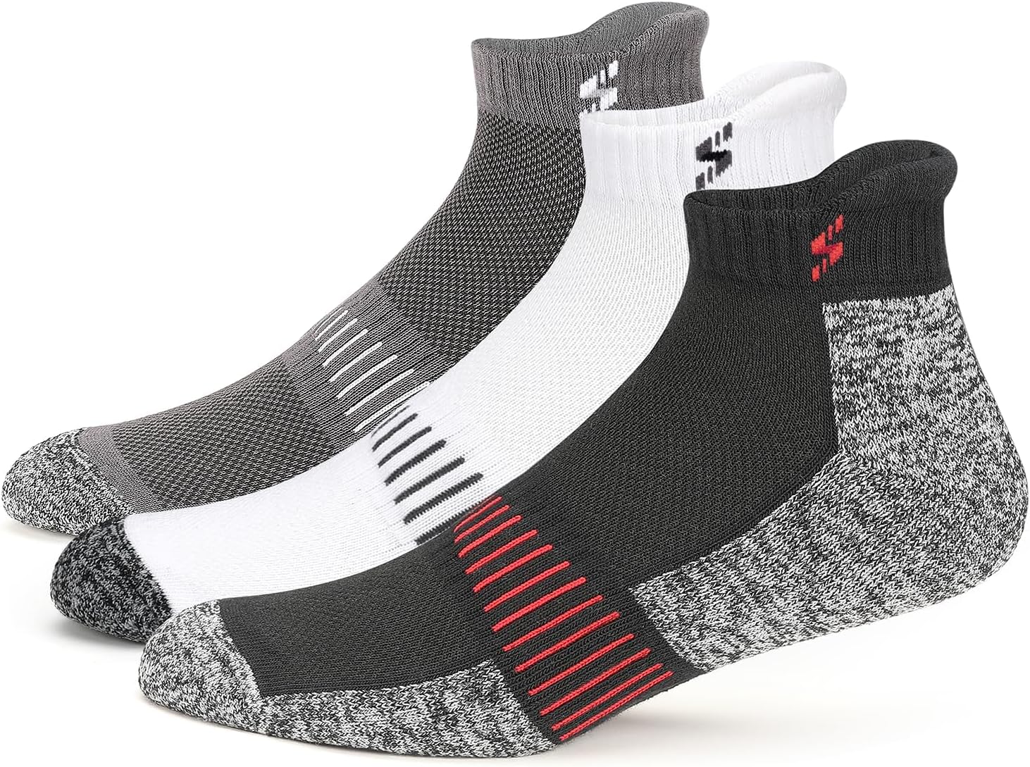 Supersox Ankle Length Socks for Man | Durable Breathable Cotton | Anti-Odor & Antibacterial | Multi Colour | Free Size | Pack of 3 - Image 4